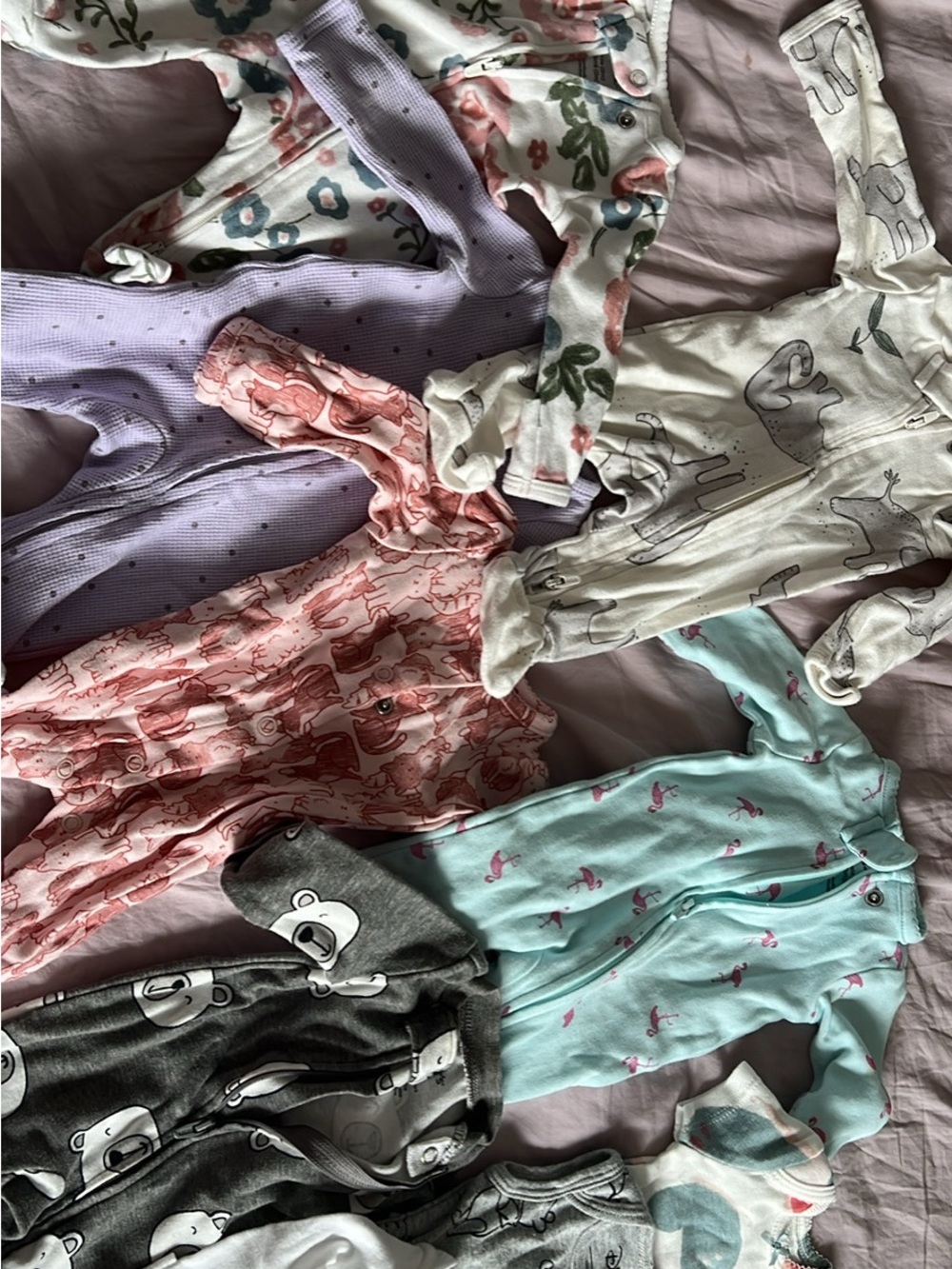 Preemie Newborn Multi-Color Sleepwear Bundle - Soft Footed Pajamas
